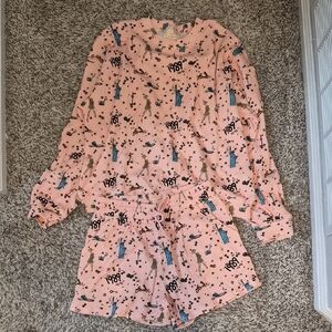 Women's Pink Taylor SWIFT 1989 Lover Graphic Pajama Set